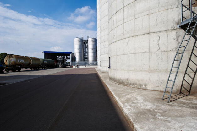 Transport Bioethanol per Schiene, Zörbig bei VERBIO Ethanol Zörbig GmbH & Co. KG, Zörbig, Sachsen-Anhalt; Produktionskapazität 90.000 Tonnen/Jahr.
Quelle: BDBe